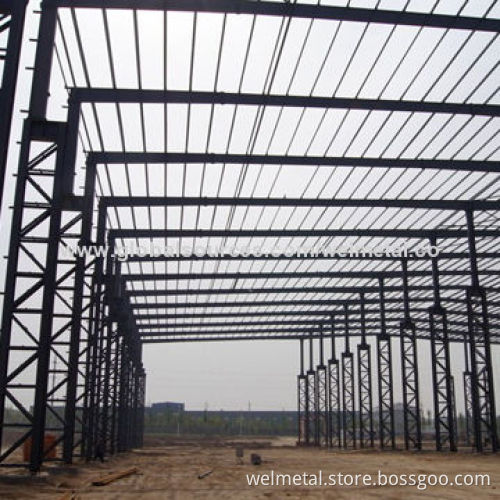 Wide Span Steel Warehouse, Easy to Assemble and Dismantle